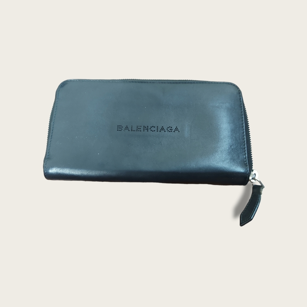 Balenciaga Long Zipper Wallet Black